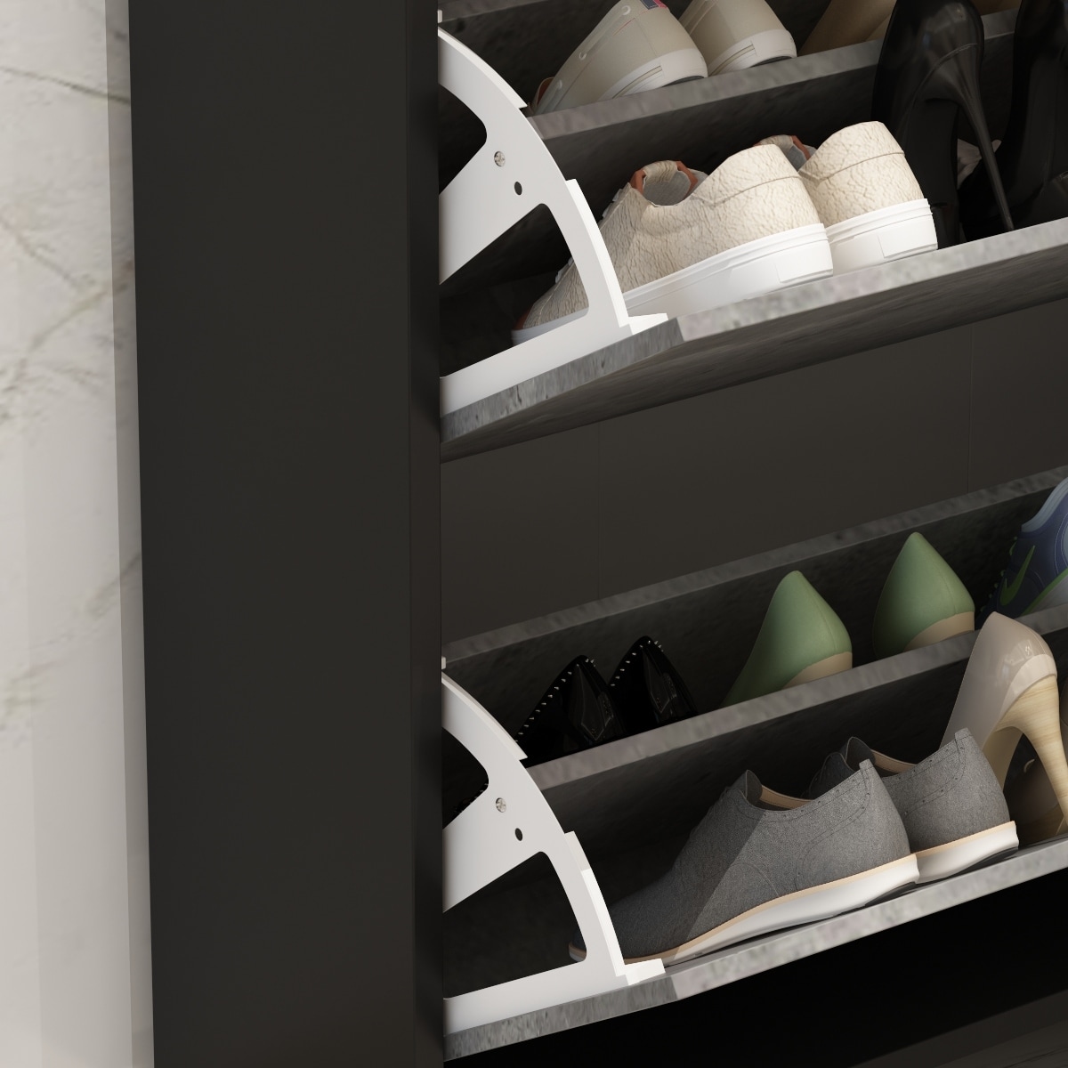 closet shoe shelf dimensions